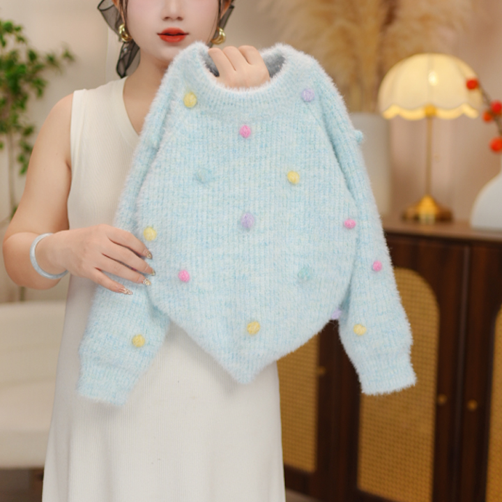 女童1洋气冬季儿童新款毛衣冬装时尚针织套头外套