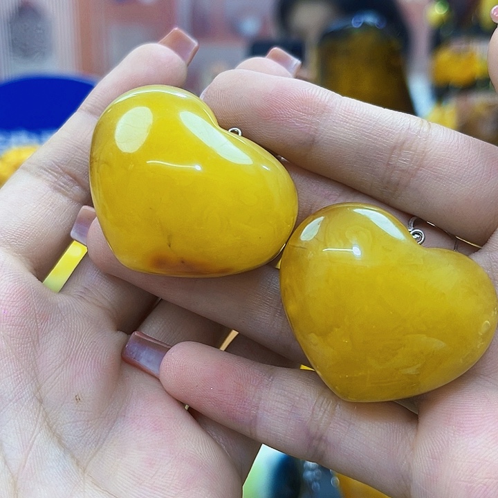 银S925镶嵌颈饰蜜蜡耳环