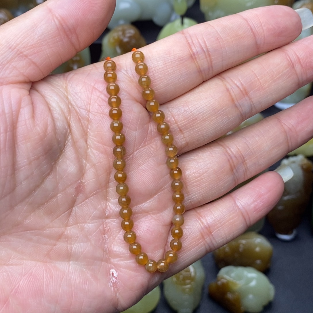 风***你和田玉（糖玉）未镶嵌手链