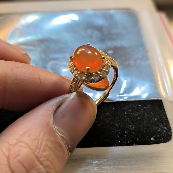 用***7石英岩玉未镶嵌戒面