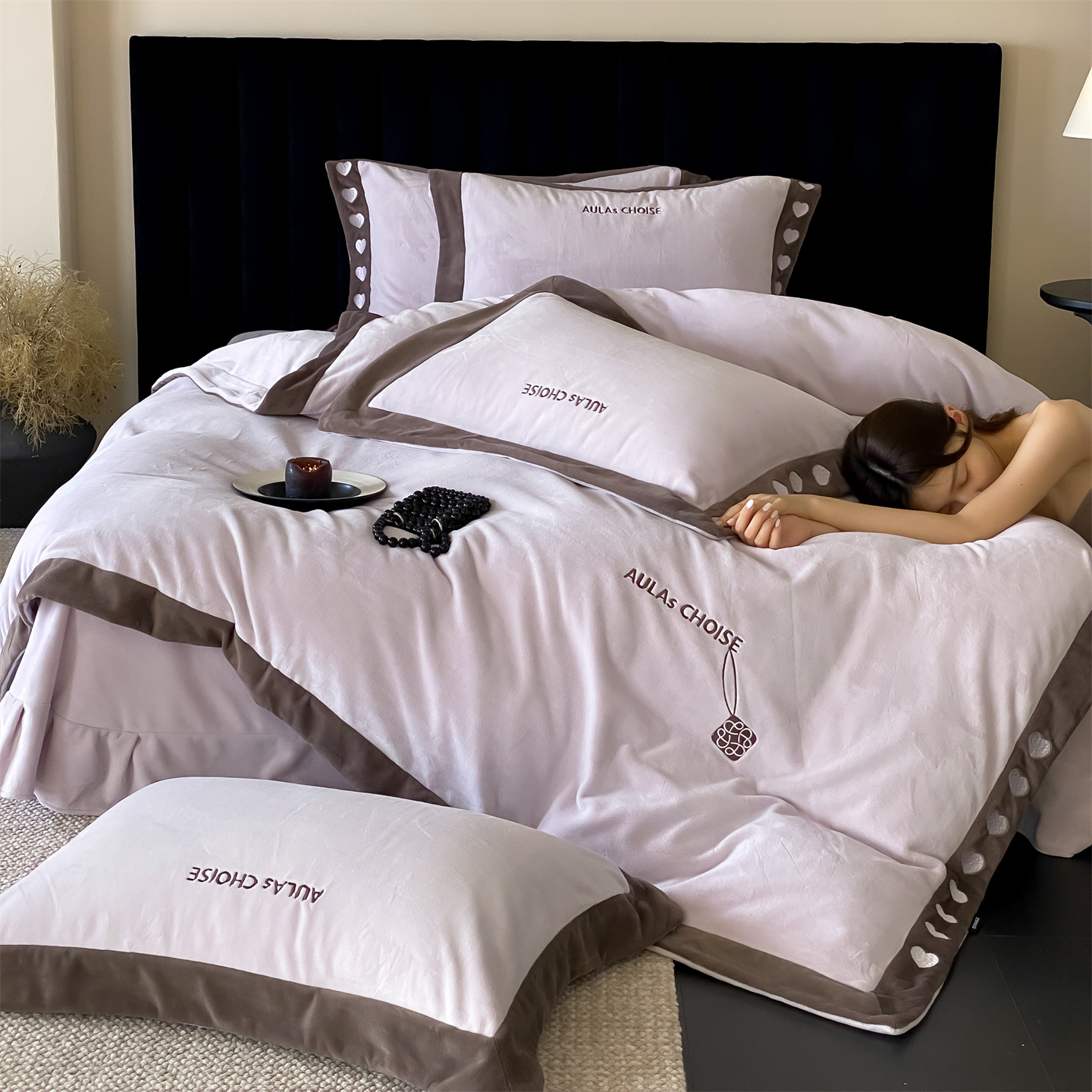 11斤A类高端慕丝绒四件套大高货加厚保暖短绒双面绒冬季床上用品