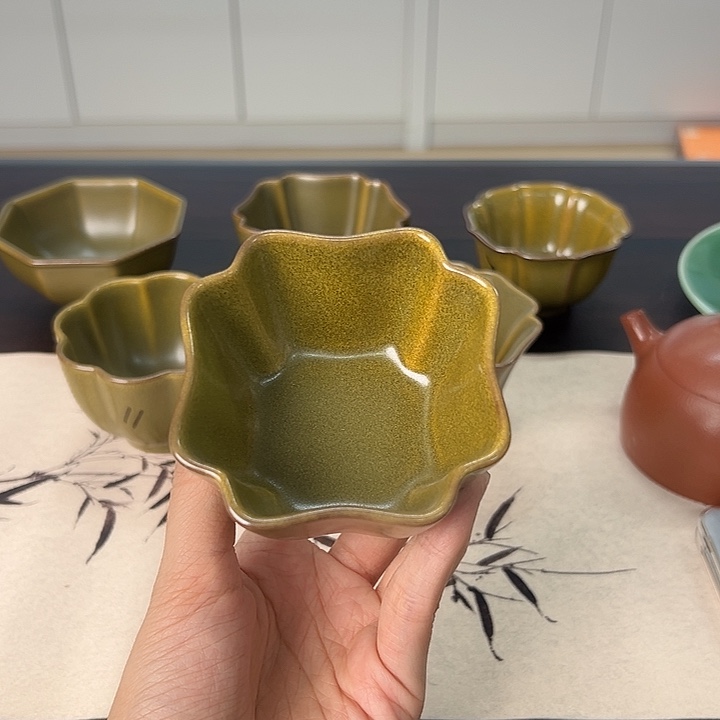 龙泉云间青瓷小米茶器