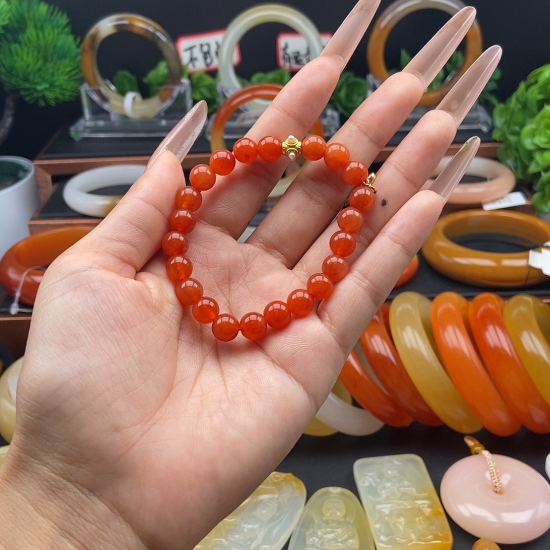 石英质玉（黄龙玉）未镶嵌手链