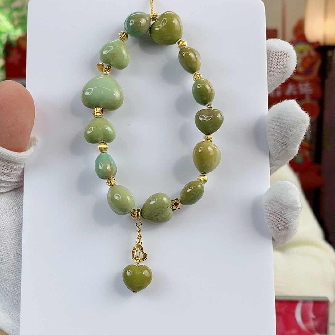 绿松石珠宝奇石18K金镶嵌