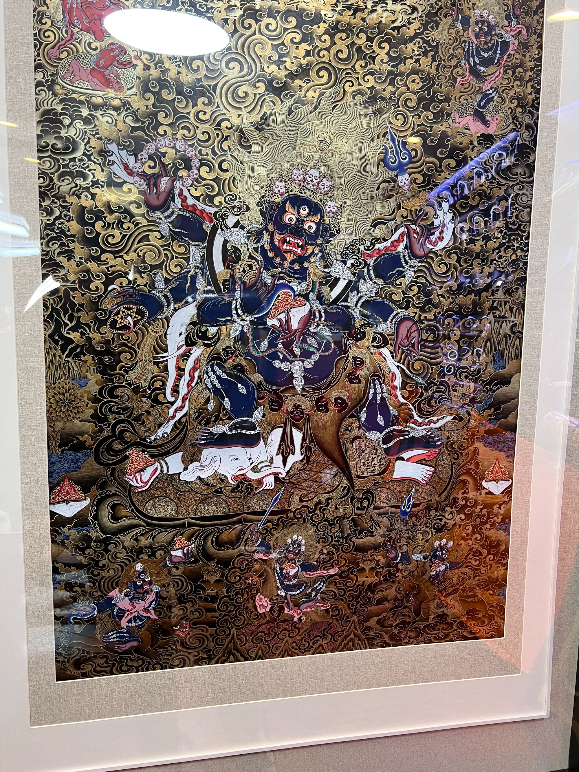 六臂大黑天定制 全身版纯手绘大唐卡