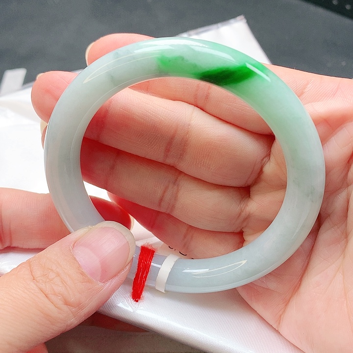 翡翠手镯未镶嵌圆条55