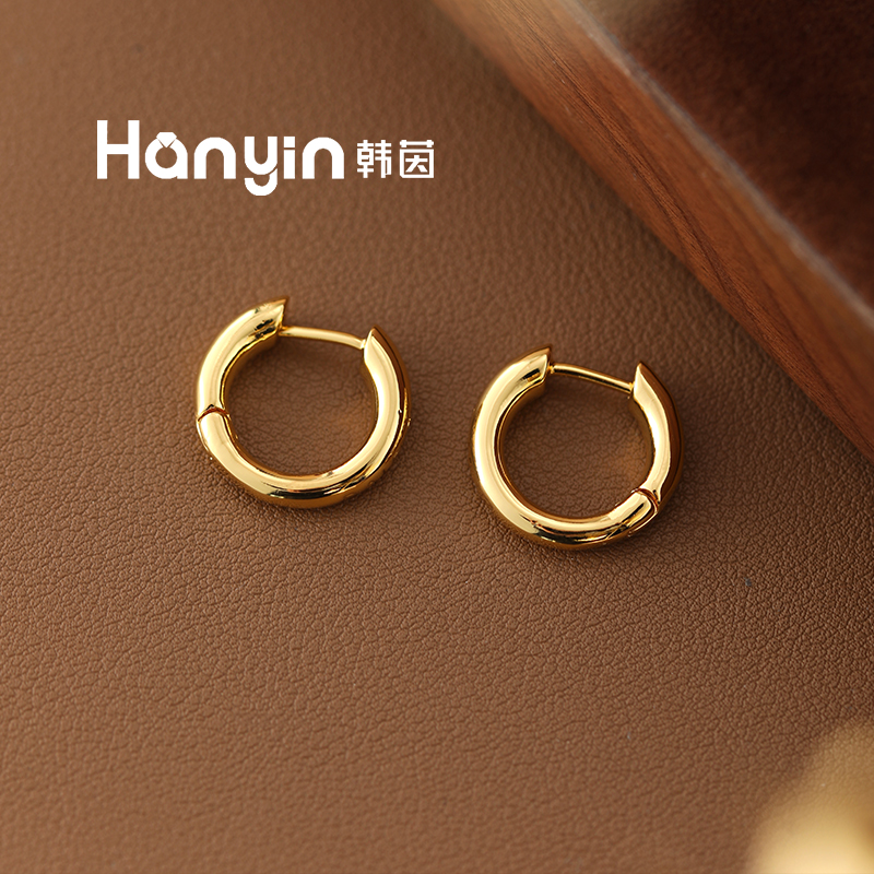 铜合金耳饰 19mm/B字母时尚气质百搭气质高定耳扣耳环