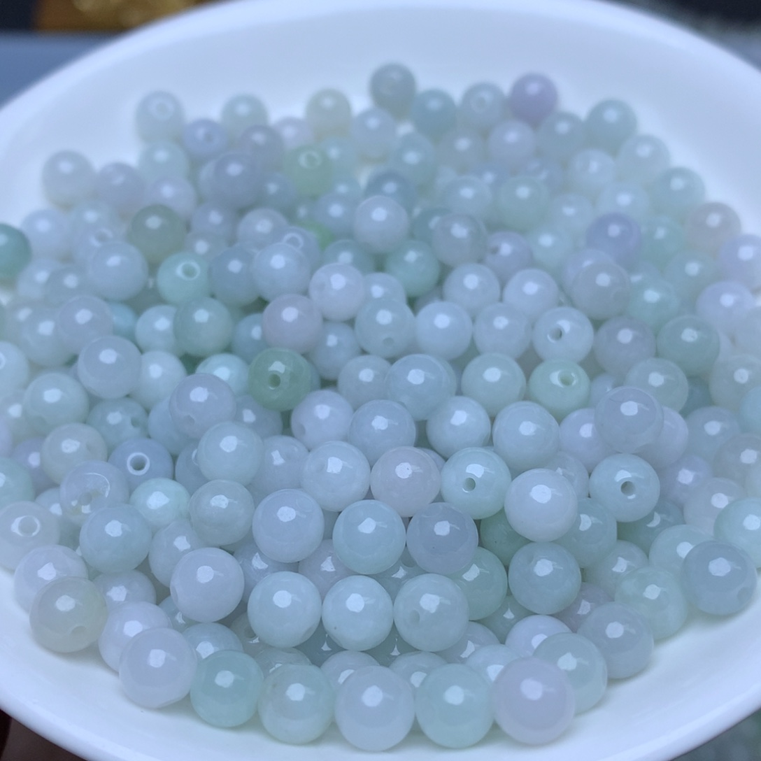 【闪购商品】翡翠手链未镶嵌卡6冰绿白100个