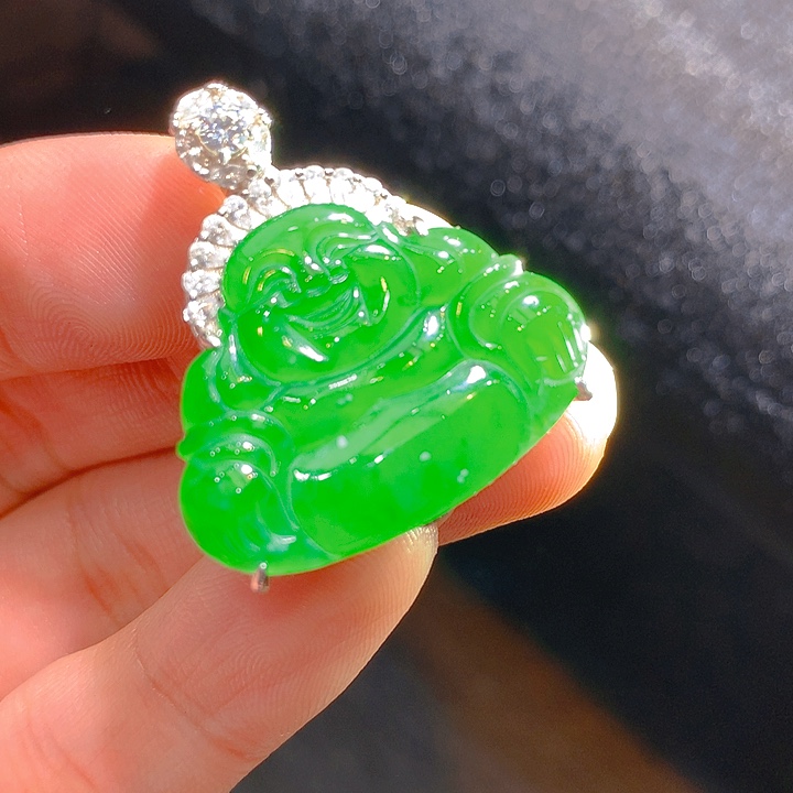 【闪购商品】翡翠颈饰银S925镶嵌翡翠