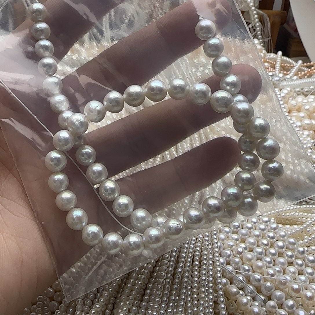 招***喵未镶嵌半成品淡水珍珠卡7-8巴洛克极光（拍3发1）