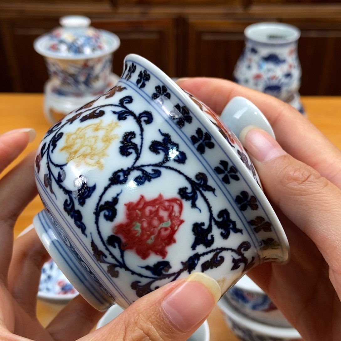 手绘现代茶具非古董