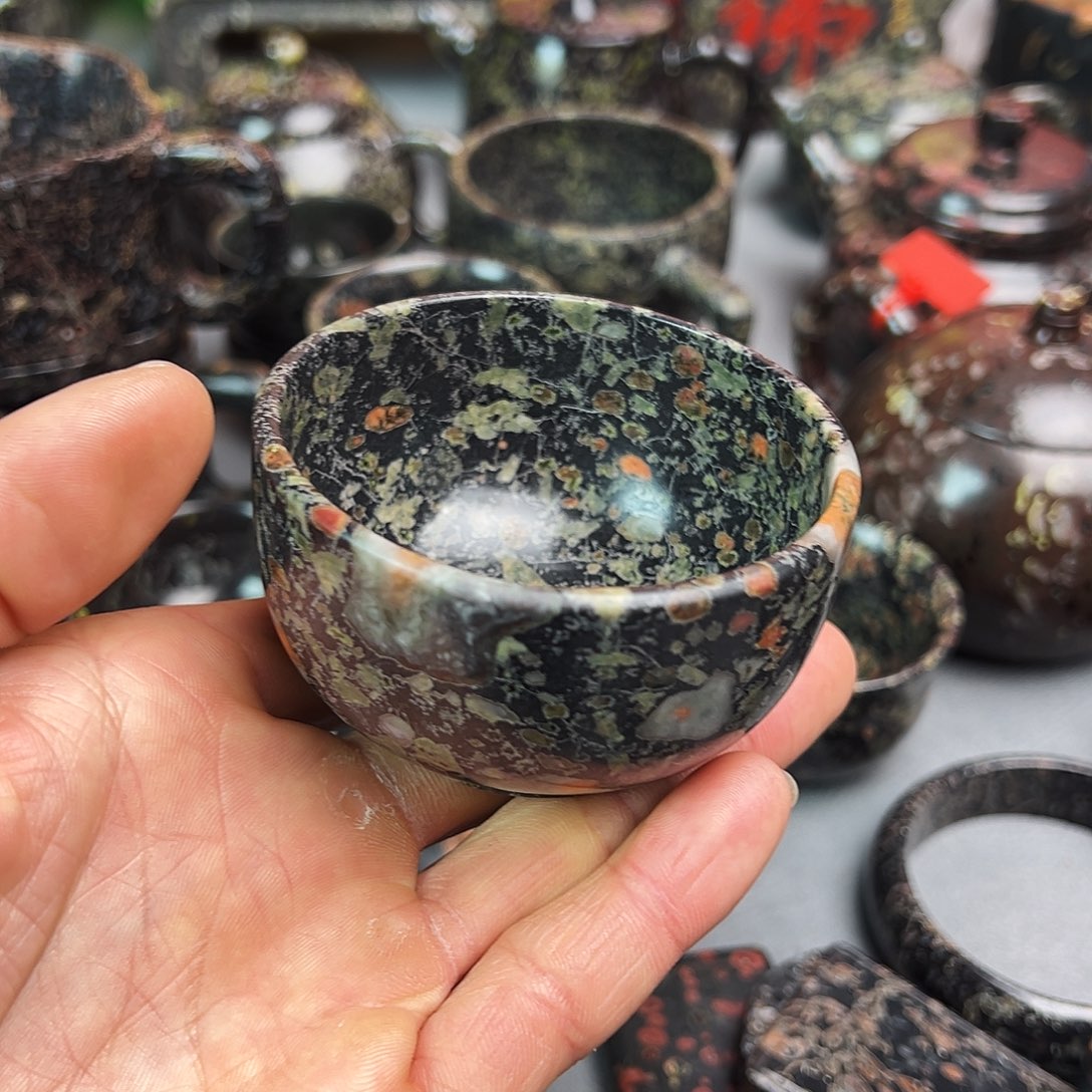 梅花玉鱼缸石茶周边微瑕不退不换