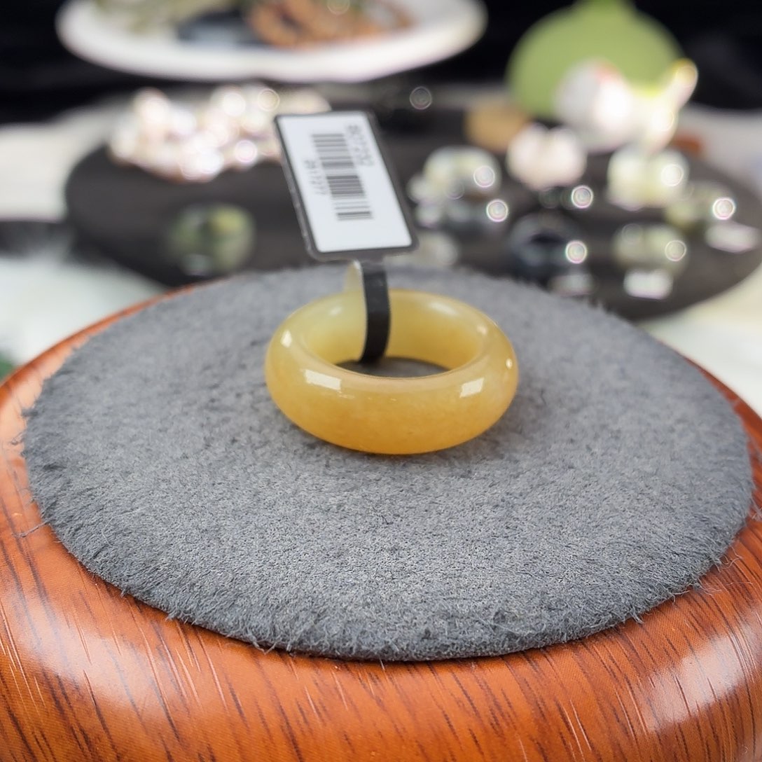 和田玉未镶嵌戒指b119糖胖圆17.6不退换