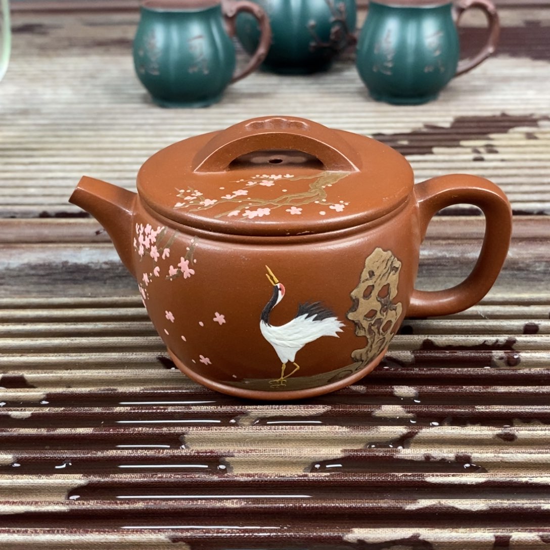 茶案紫砂宜兴原矿紫砂壶毛梅红(询价)