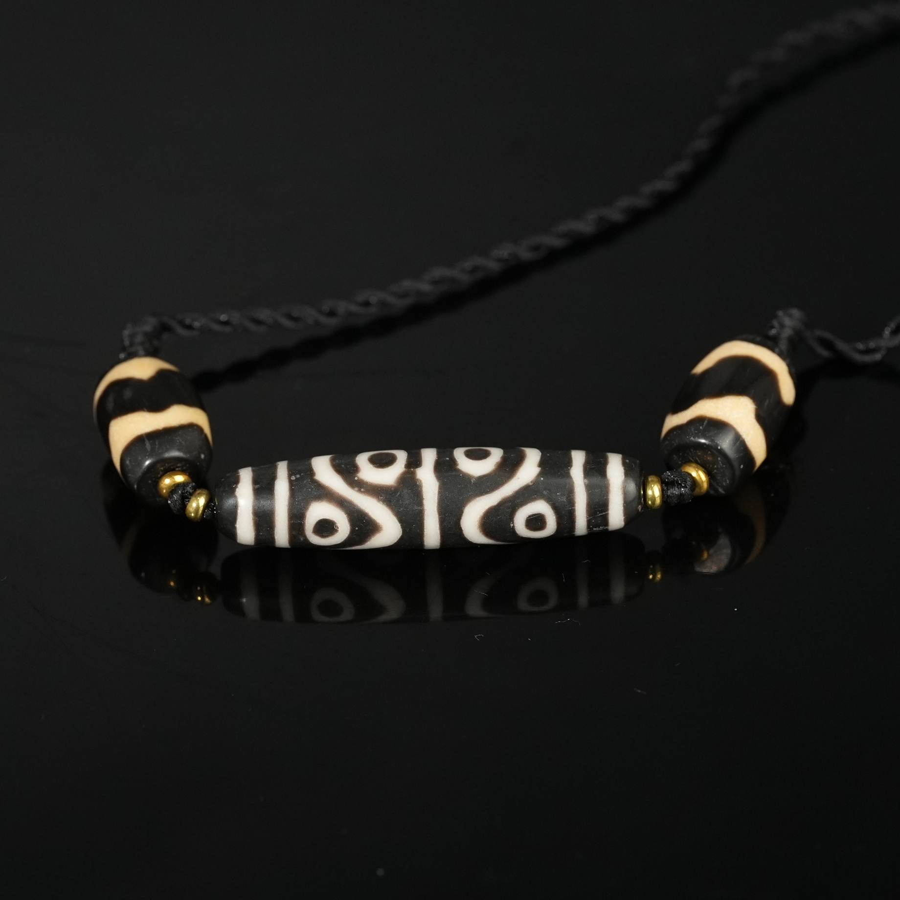 八眼料珠编绳项链【古珠精选】AABS250310032