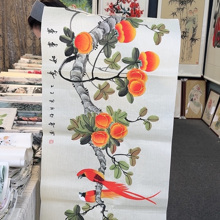 纯手绘国画作品好看三尺