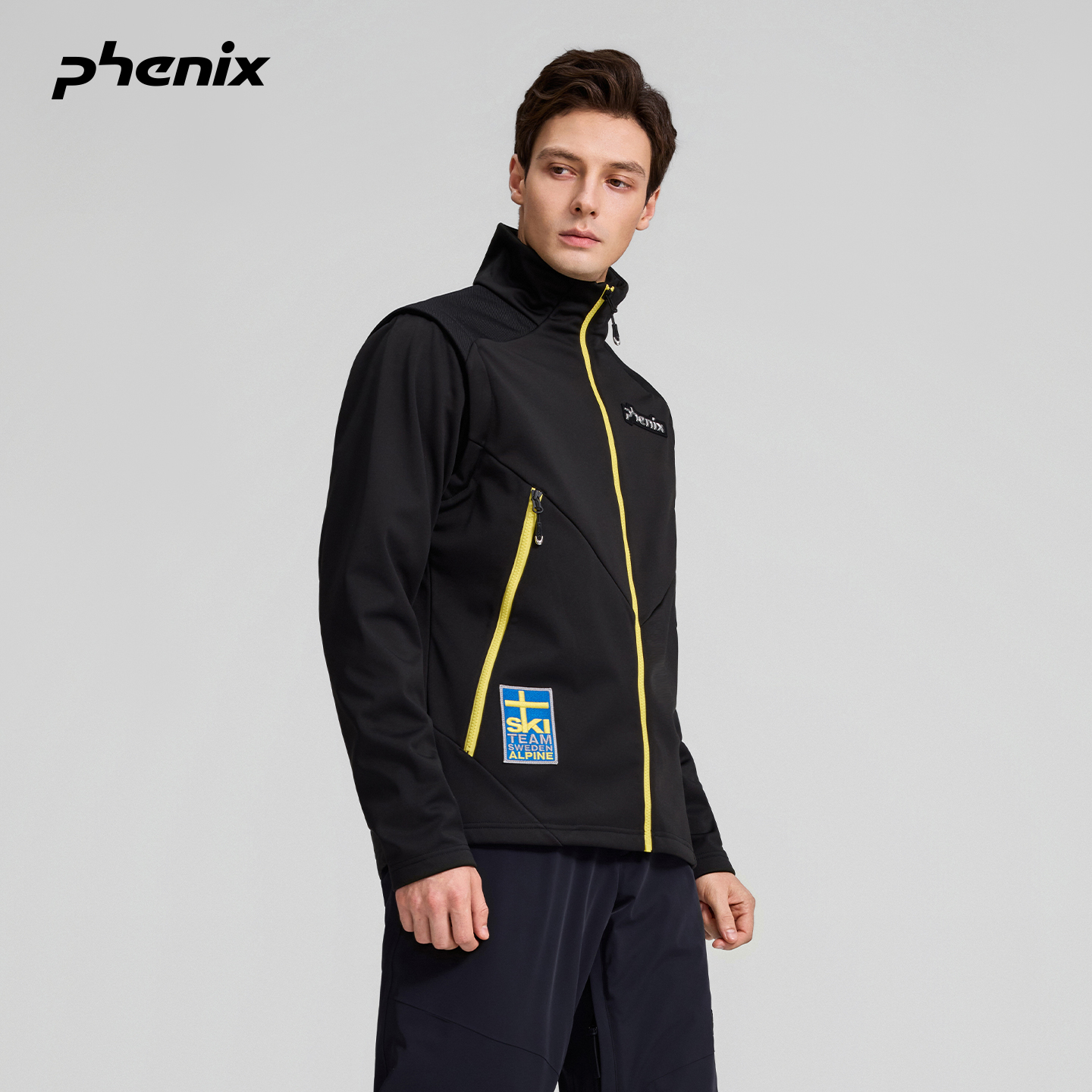 phenix菲尼克斯国家队户外加绒软壳滑雪中层男2025冬保暖高弹夹克