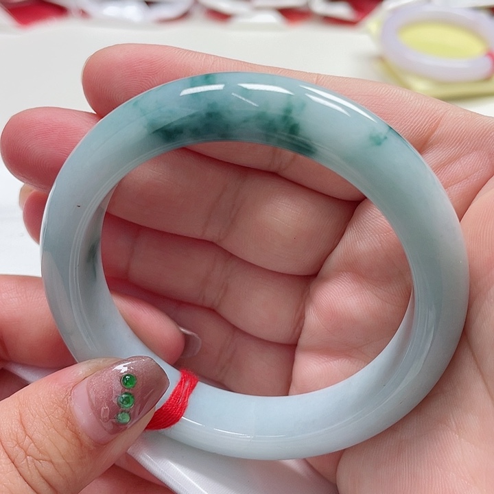 翡翠手镯未镶嵌缅甸翡翠手镯57圈