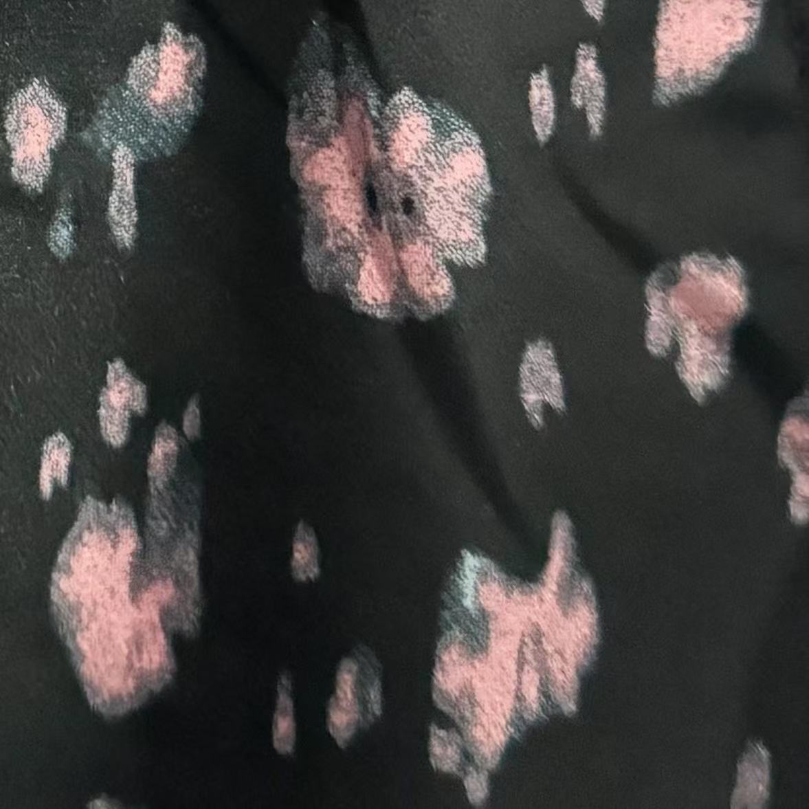 ｛귤 언니｝si光泽光滑粉花直筒凉凉裤