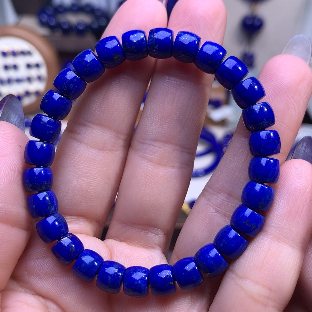 青金石未镶嵌7.6m直切老型捡漏