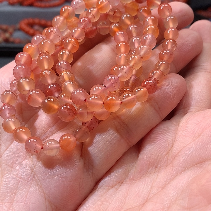 南红玛瑙未镶嵌手链