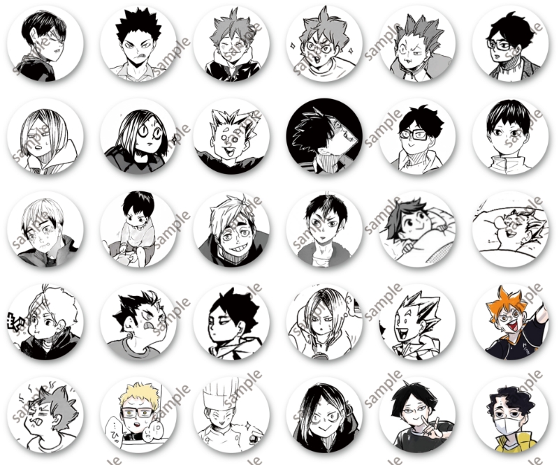 排球少年同人二创38mm小吧唧3.0