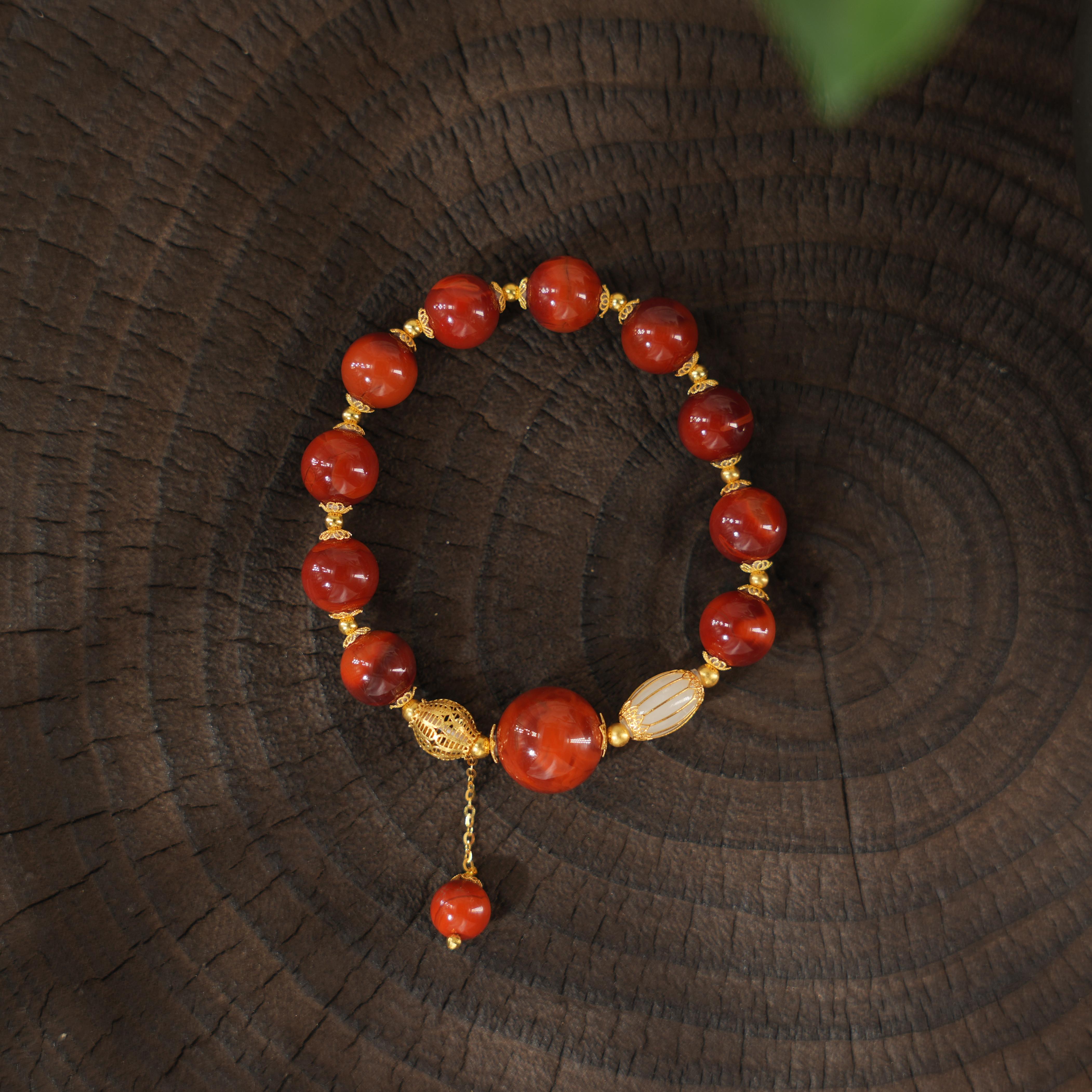 金笙棠-南红18K金手串