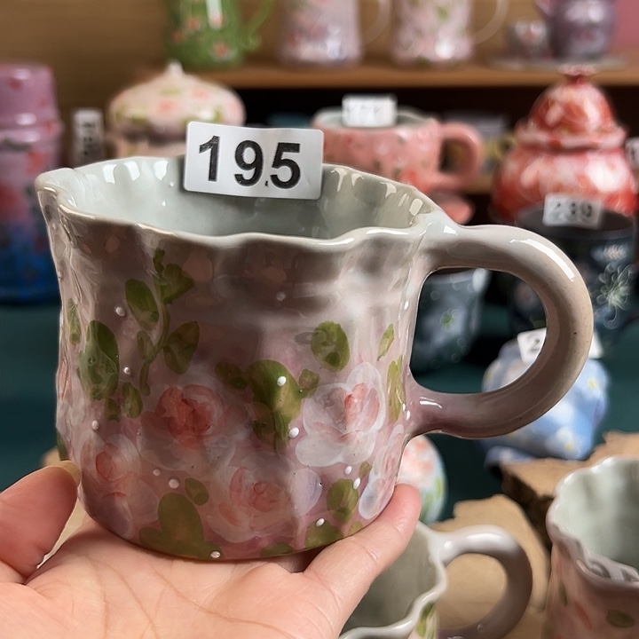 景德镇陶瓷手绘作品195微瑕
