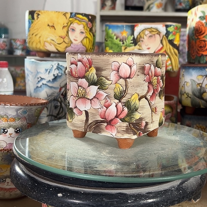 景德镇幸运花盆满38包邮