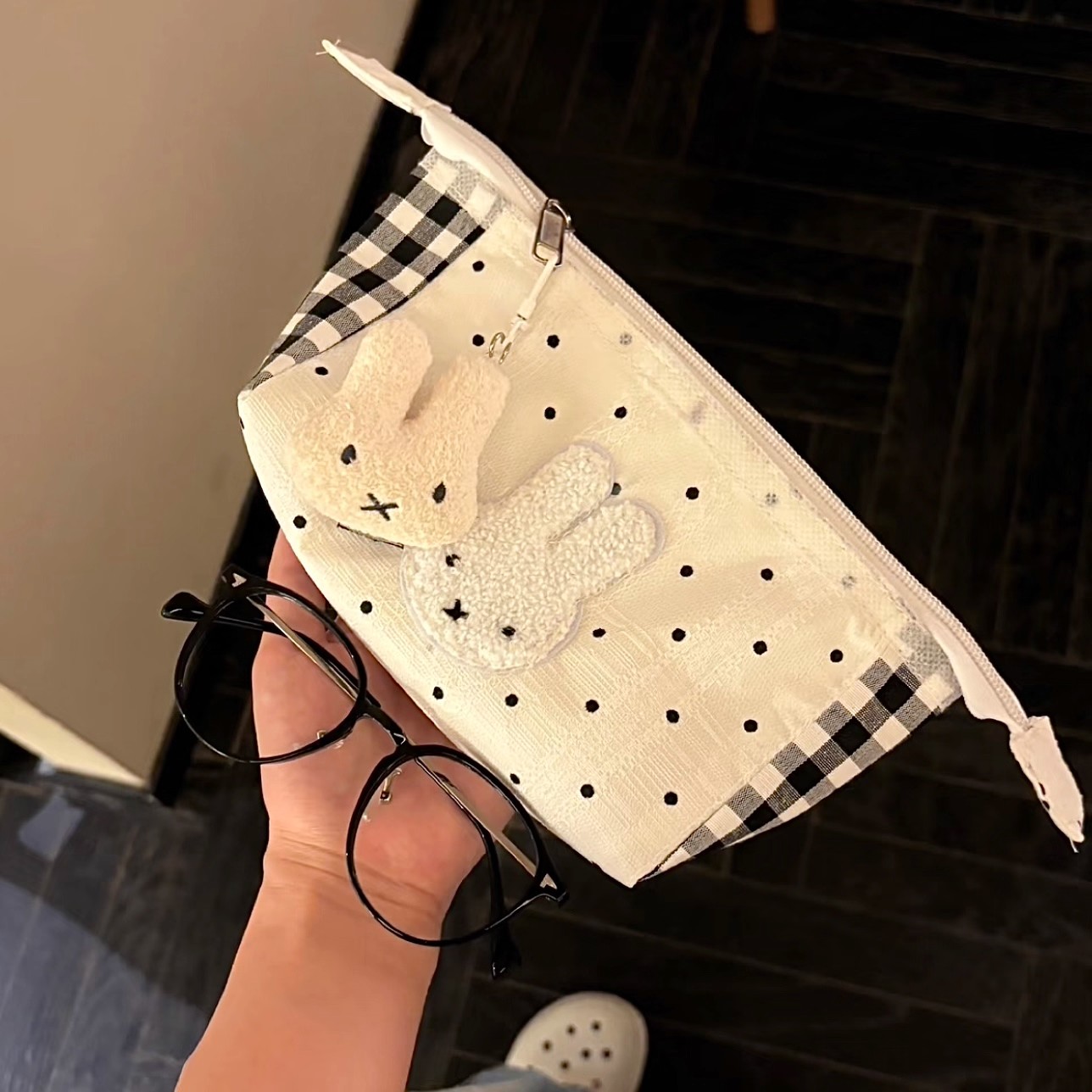 【波点米菲兔】卡通可爱高颜值大容量少女心笔袋小初高中学生文具盒