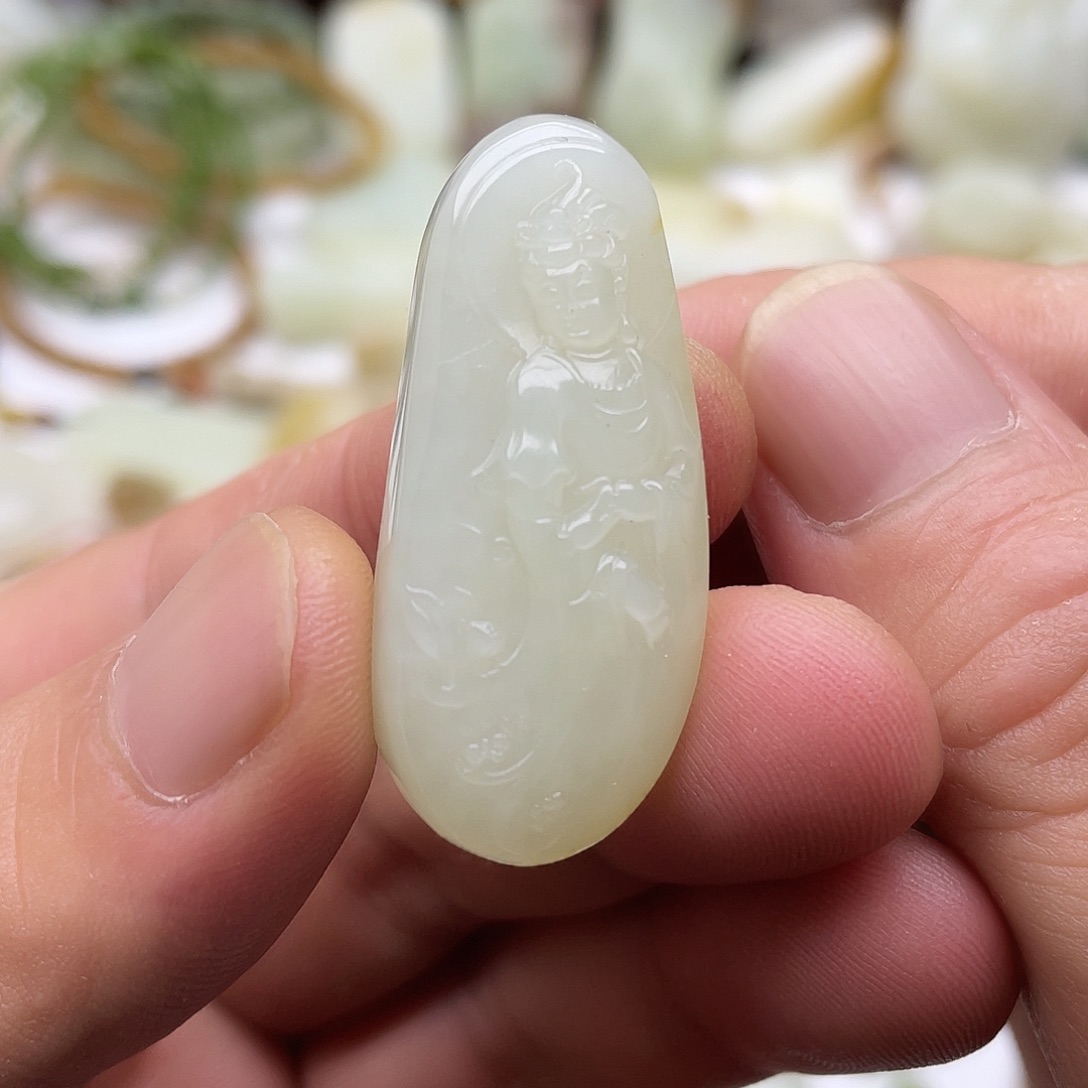 和田玉未镶嵌吊坠(不含链)