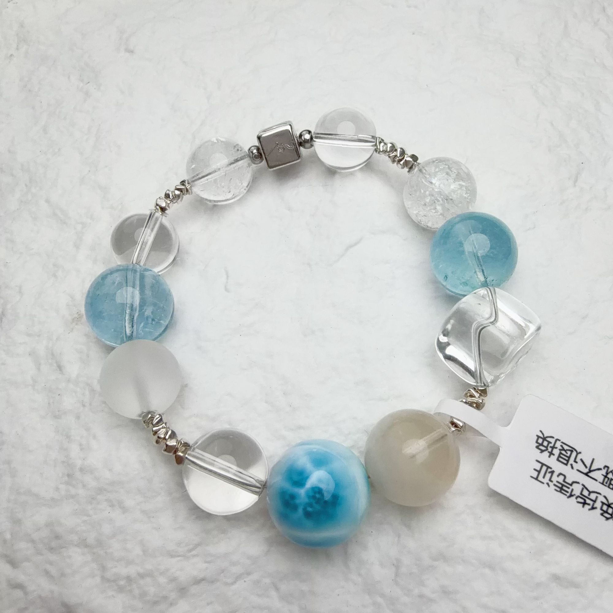 【ZeniLuck山山不息】原创设计磁吸扣手链·海蓝宝