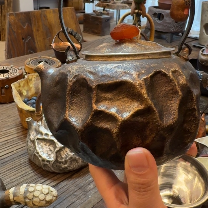 冬**三提梁银壶提梁银壶