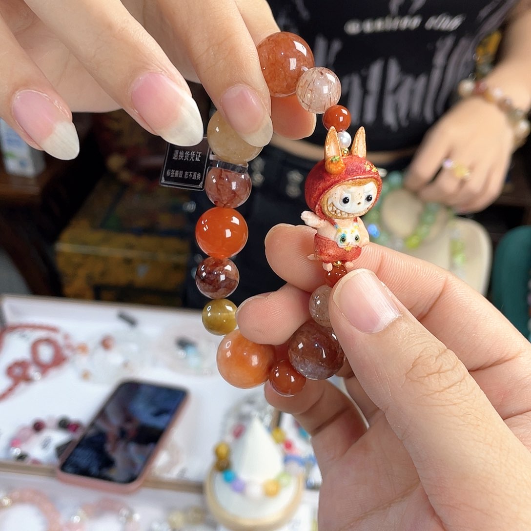 水晶手链银S925镀金镶嵌