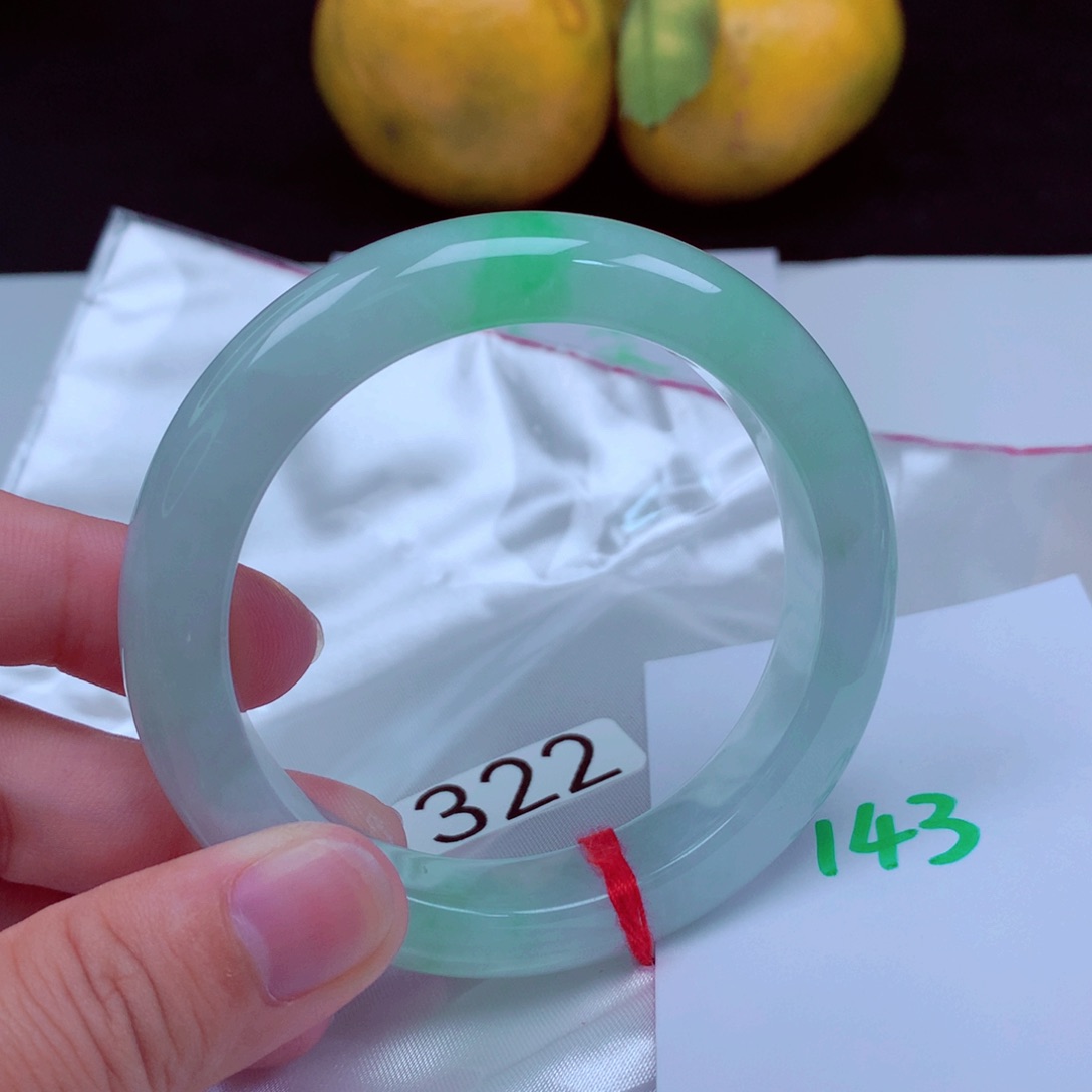 未镶嵌手镯翡翠缅甸天然A货翡翠手镯55.3