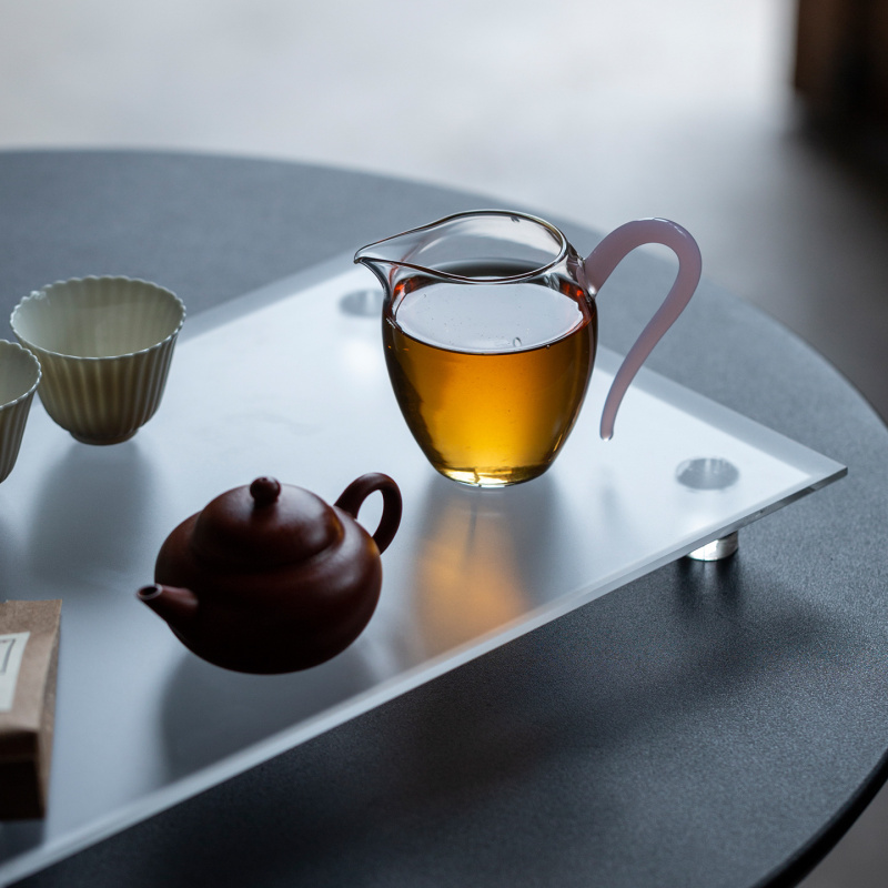 高颜值耐热玻璃公道杯带柄鹰嘴公道分茶器150ml