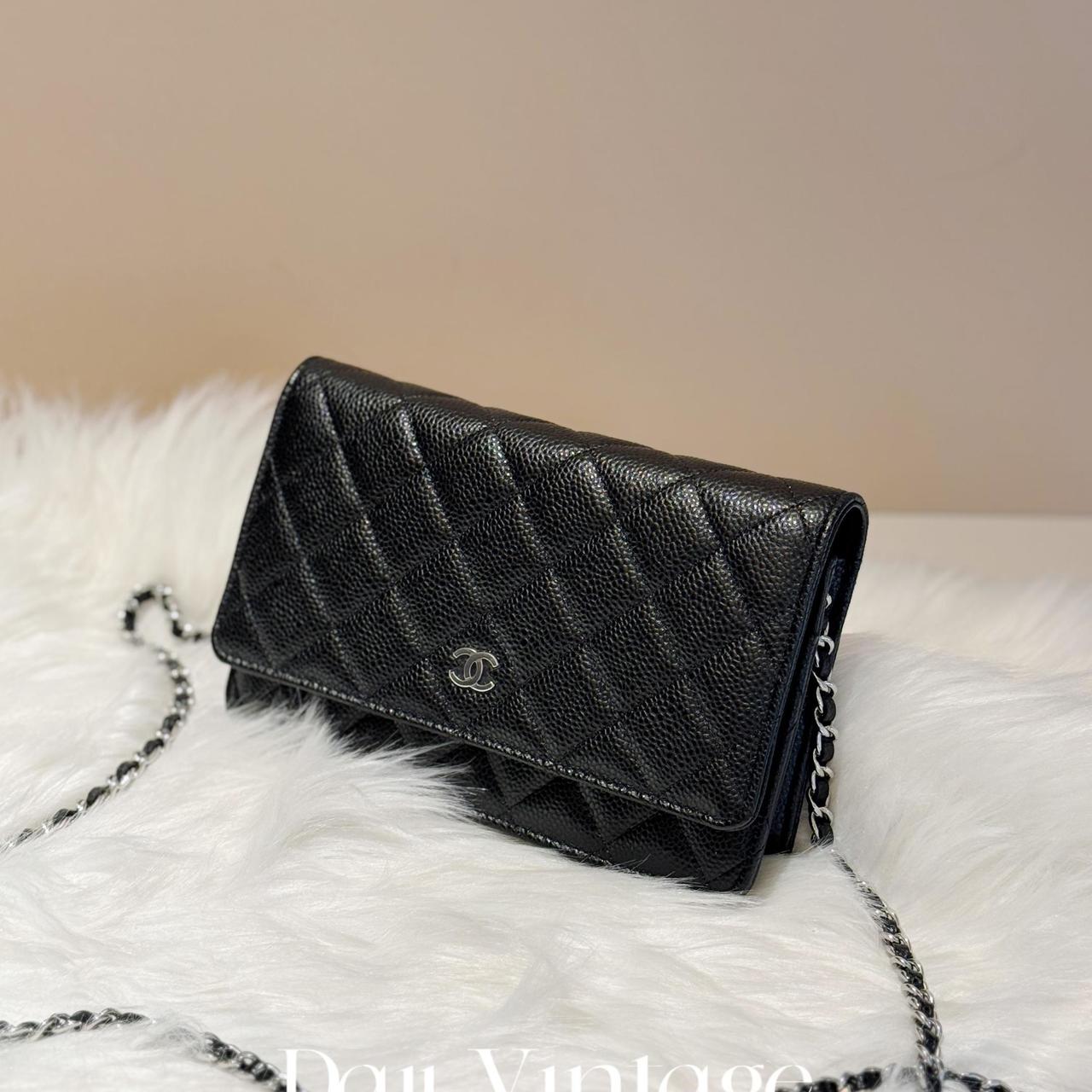 大吉中古/CHANEL香奈儿黑银woc斜挎包