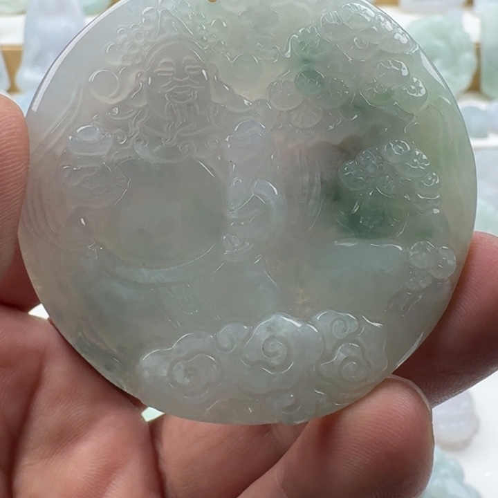 @***浆翡翠未镶嵌颈饰天然缅甸A货翡翠