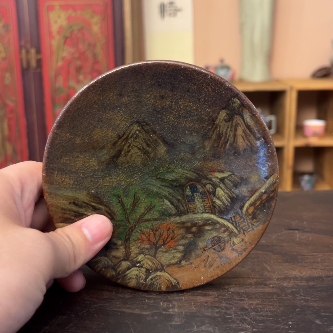 柴烧手工手绘陶瓷