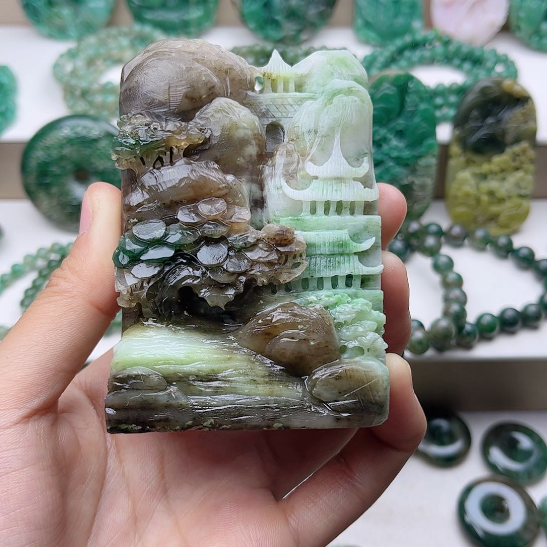 独山玉摆件未镶嵌新*程