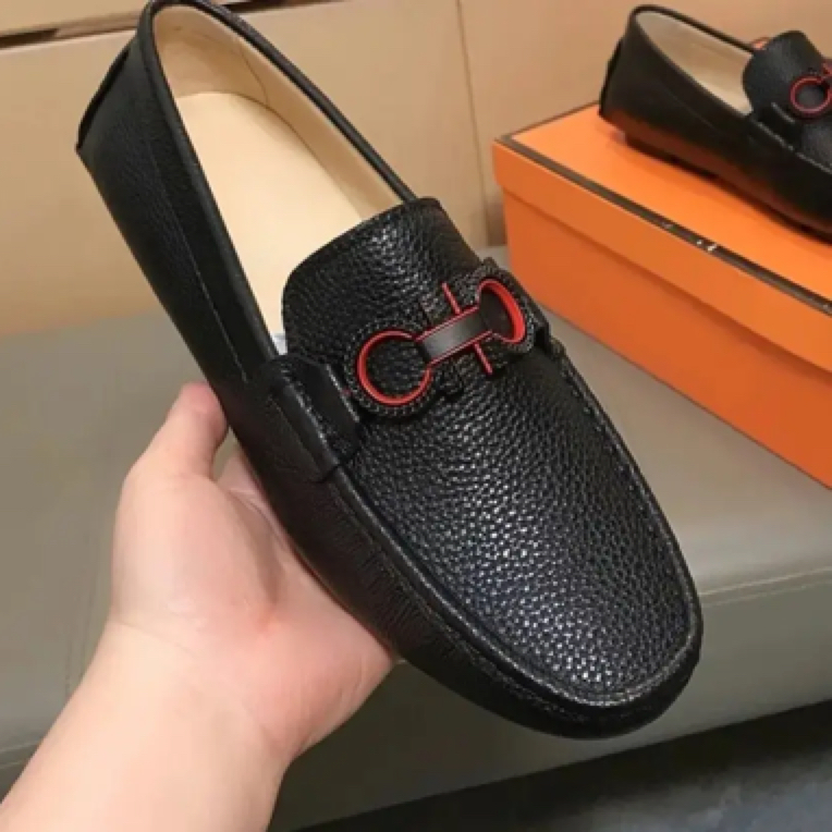 欧美高端真皮豆豆鞋男士透气舒适驾车鞋时尚男款软底百搭经典皮鞋