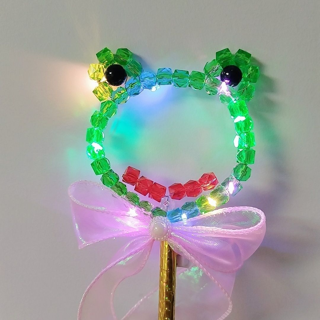 小青水晶棱珠魔法棒手工成品适合玩耍