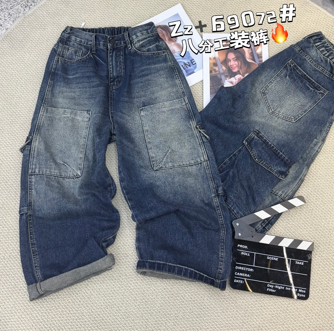 69072-1新款爆款工装牛仔裤
