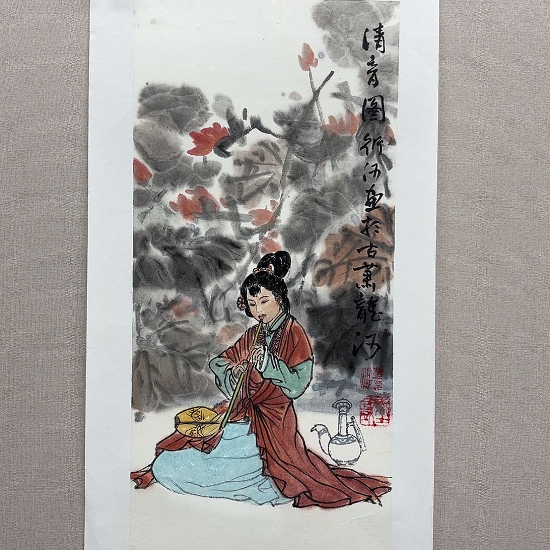 国画艺术家真人手绘