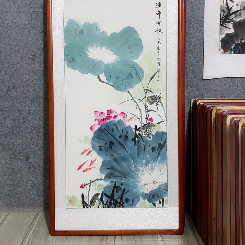 【闪购商品】国画书画作品带框125×65厘米