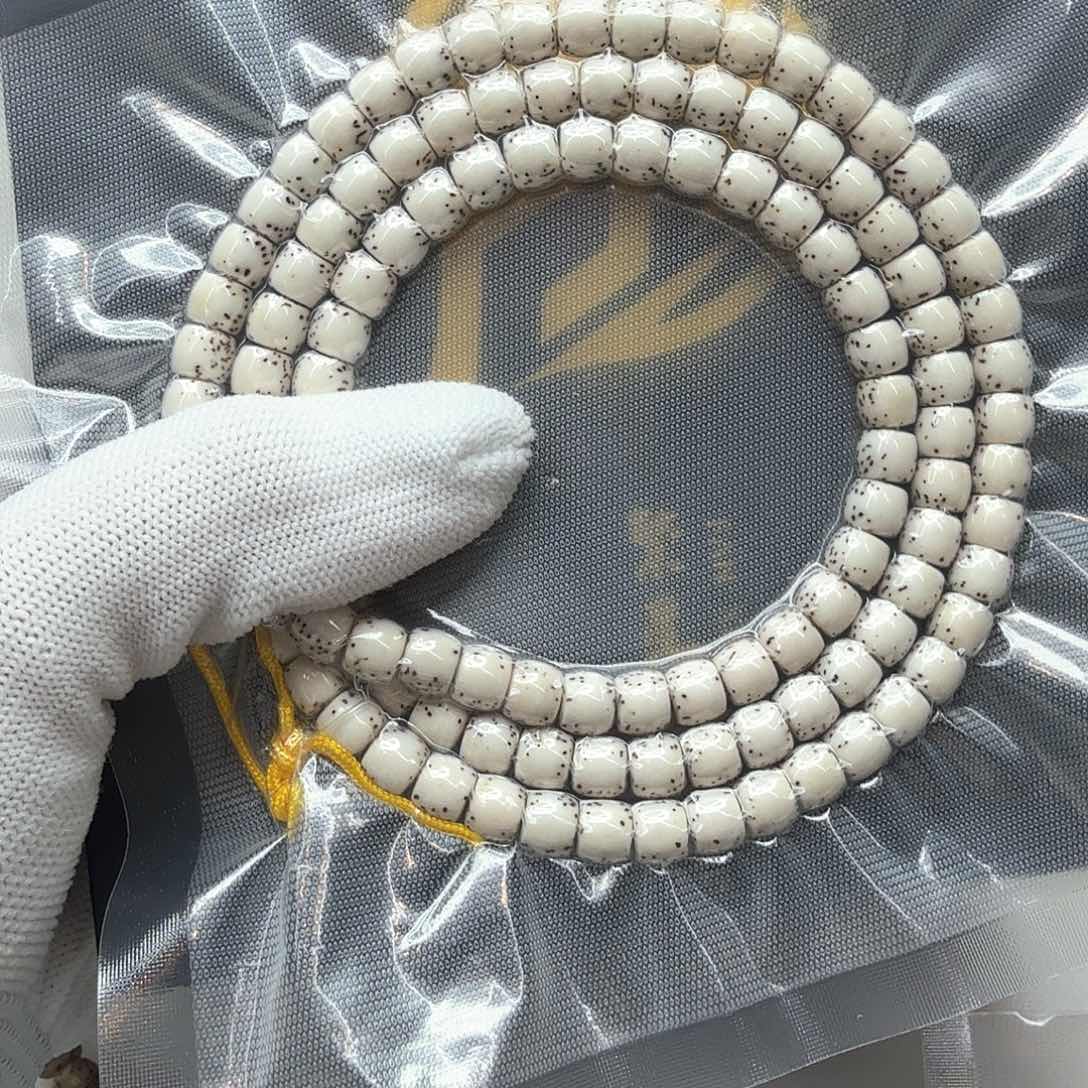 星月菩提吊坠自*丶5原白直切7左右108