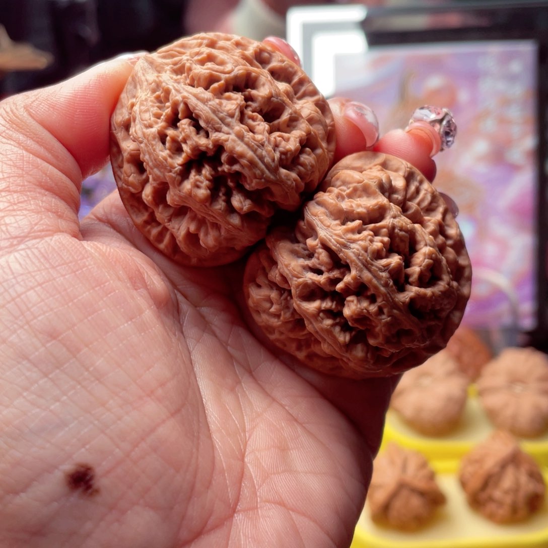 【闪购商品】文玩核桃把件尘*.粗筋