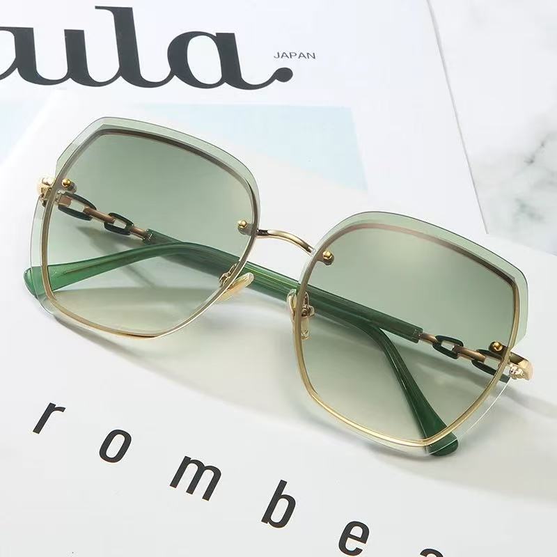 金属大框韩版墨镜钻石切边复古太阳镜潮流时尚女欧美防紫外线眼镜