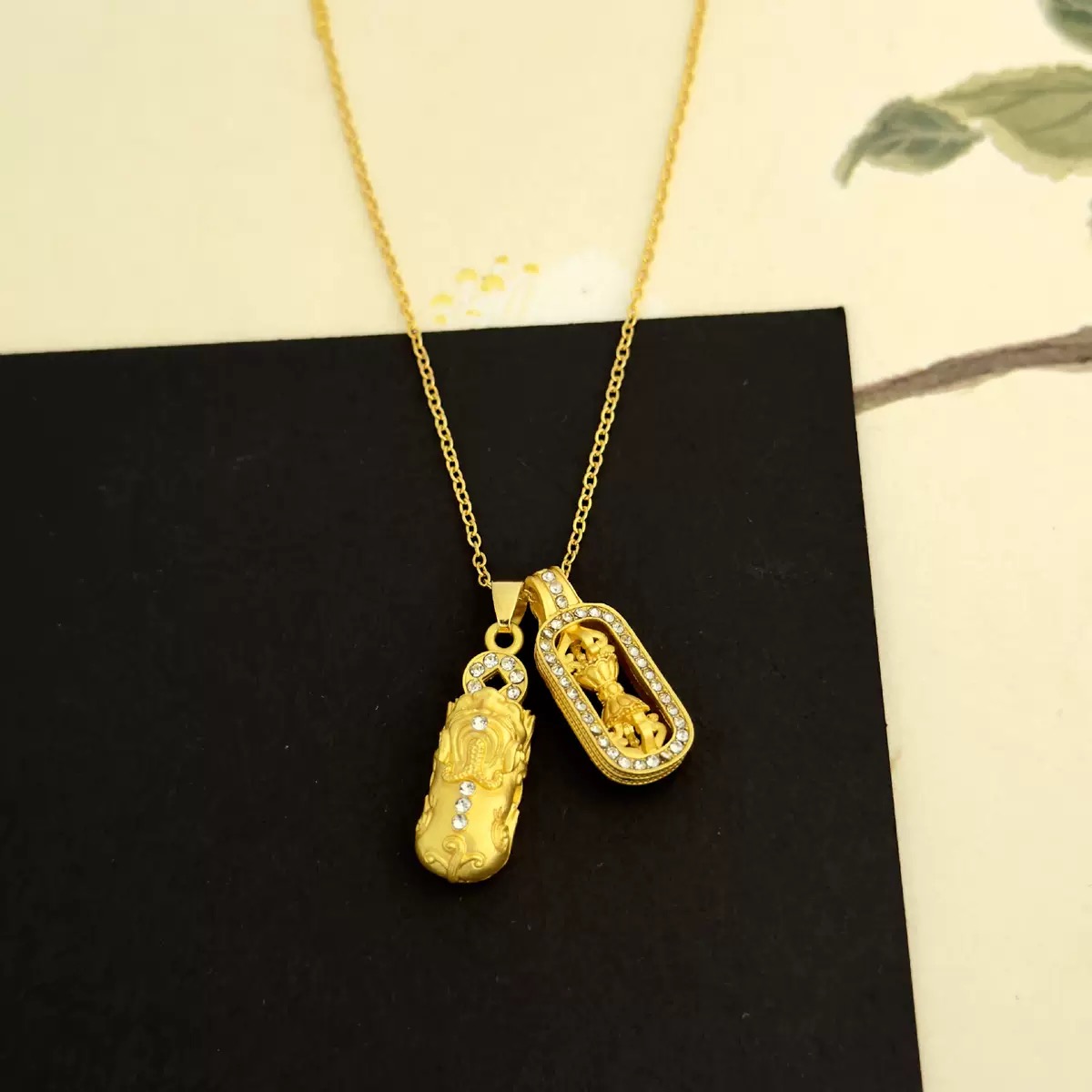 D00006貔貅金刚杵项链