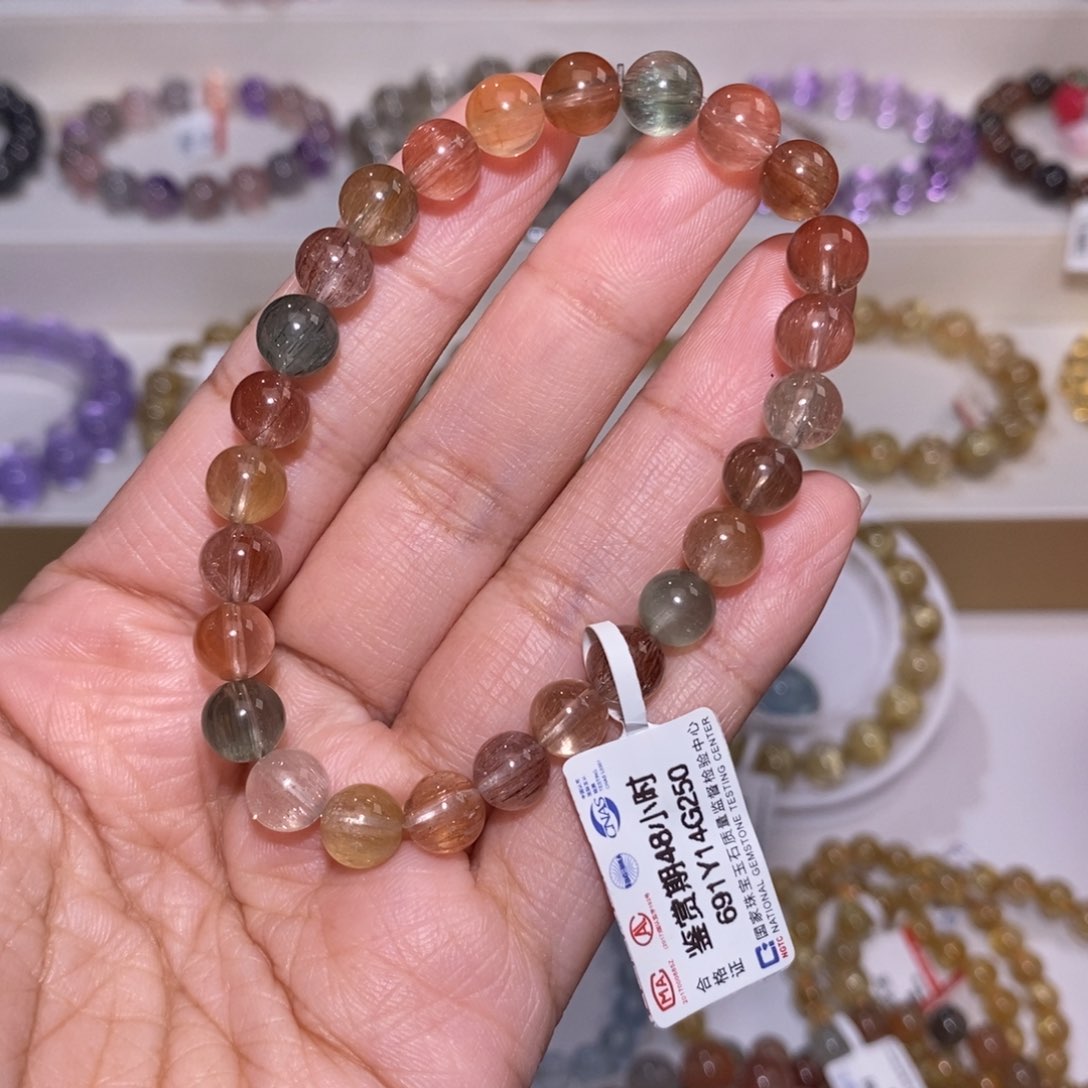 【闪购商品】水晶手链未镶嵌彩兔毛7m